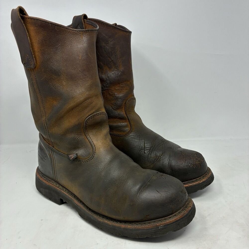 Thorogood Steel Toe Wellingtons 804-3310 - Crazyhorse Brown Men's 9 EEE Boots